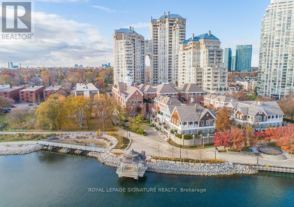 Aerial view of the Grand Harbour waterfront condominium complex on Lake Shore Boulevard West, Toronto, beside Lake Ontario