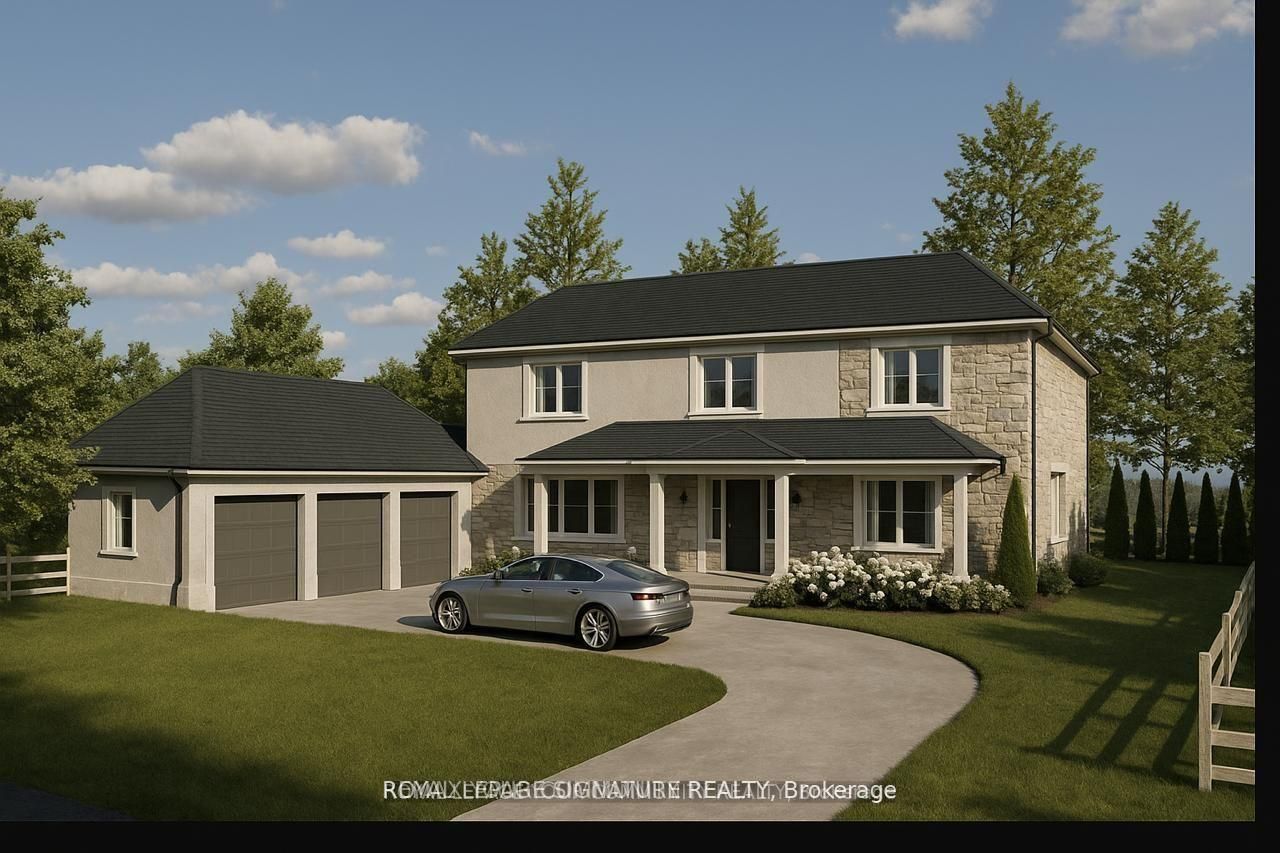 Front artist&rsquo;s rendering of the planned custom home
