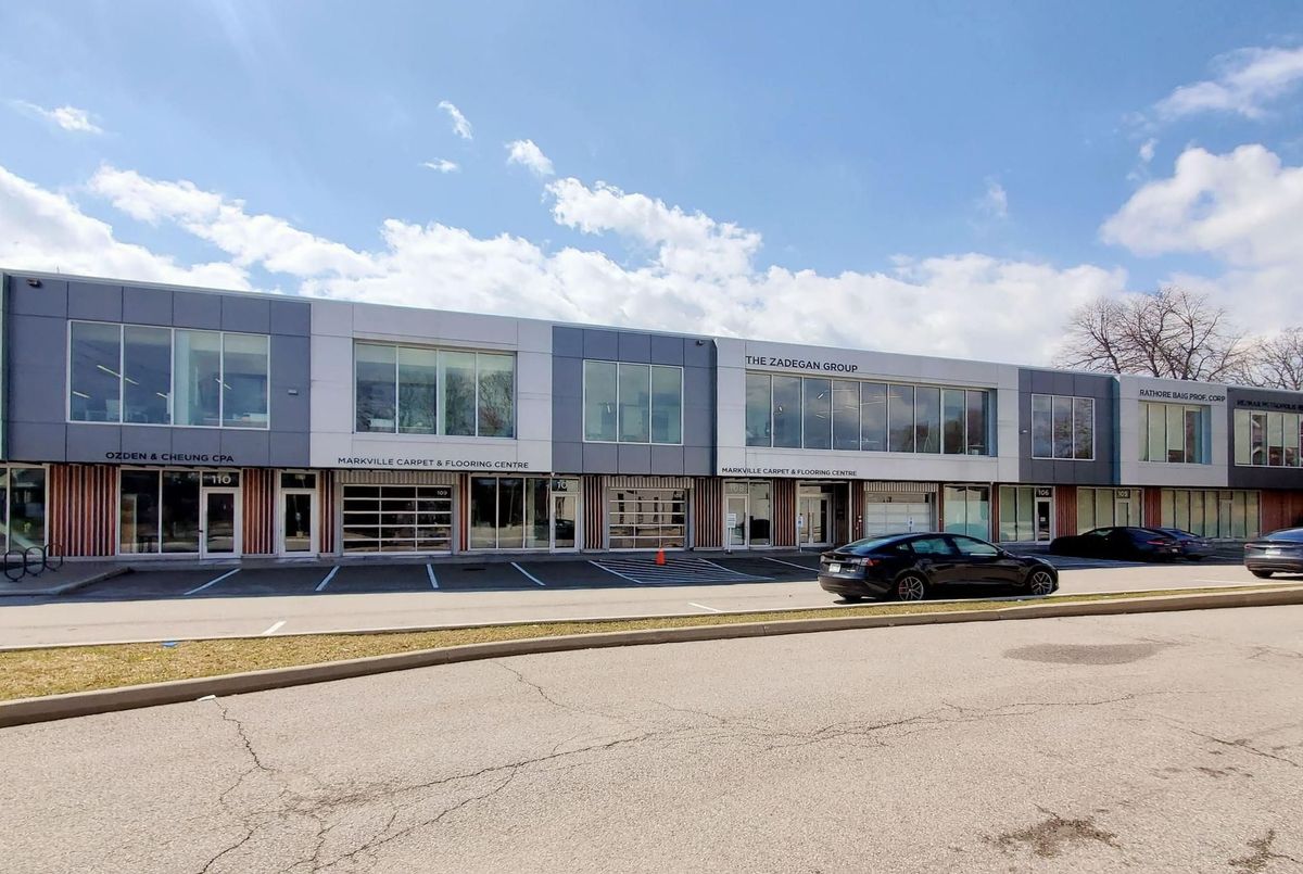 Wide view of the commercial building at 52 Scarsdale Road
